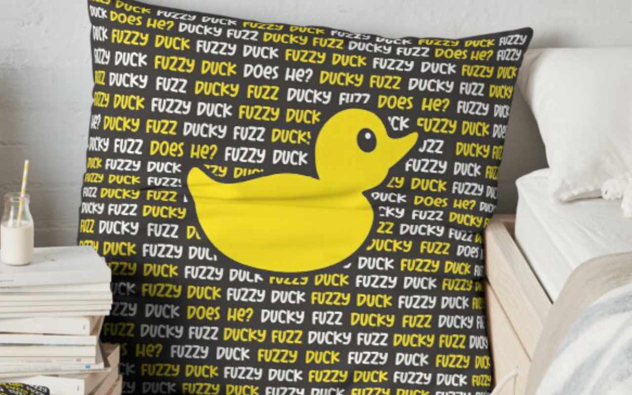 Fuzzy Duck Ducky Fuzz Pillow