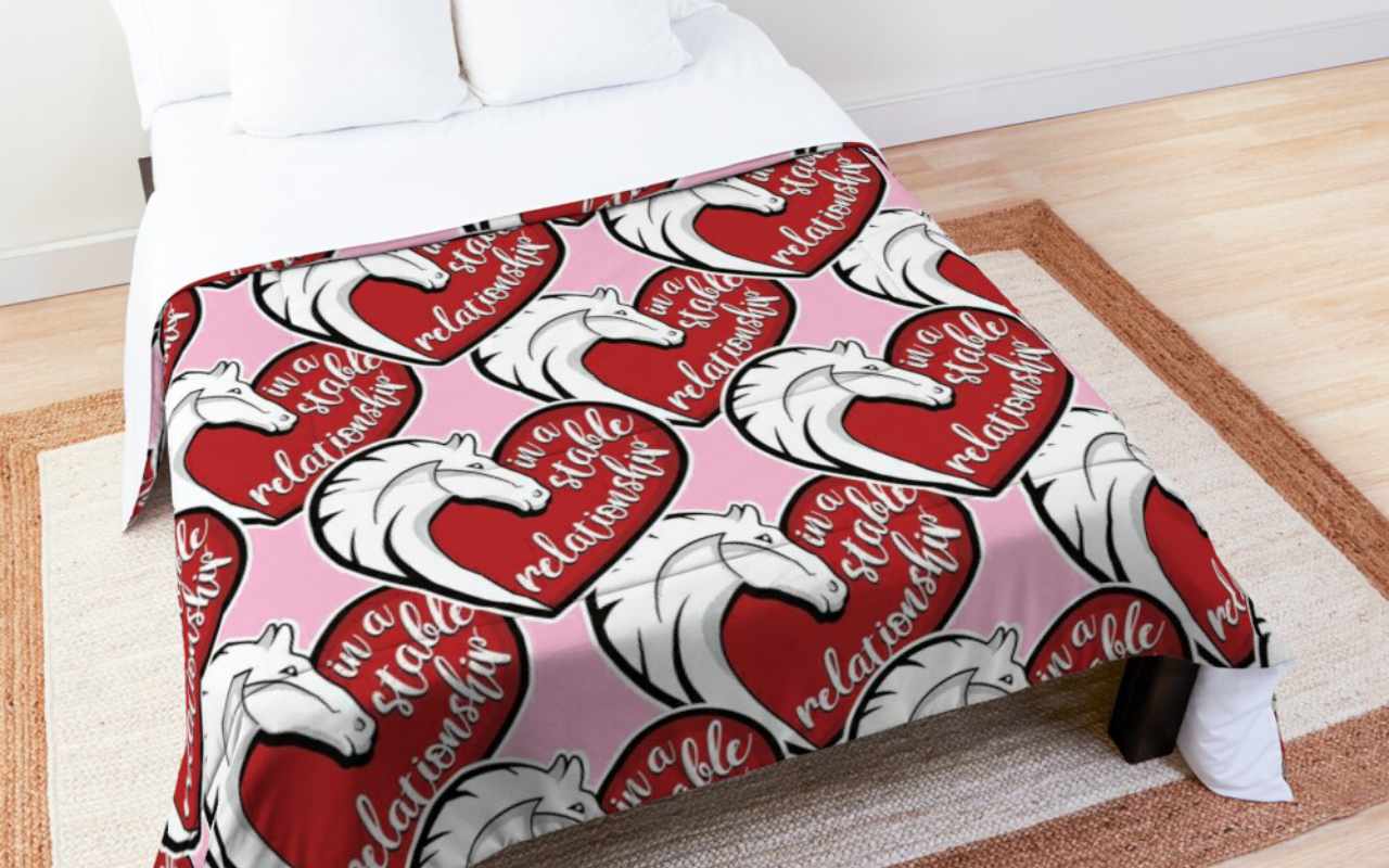 In a stable relationship duvet cover
