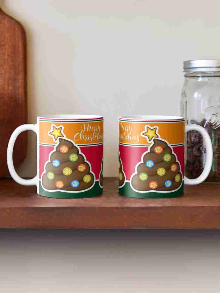 Poop Emoji Christmas Tree Mugs
