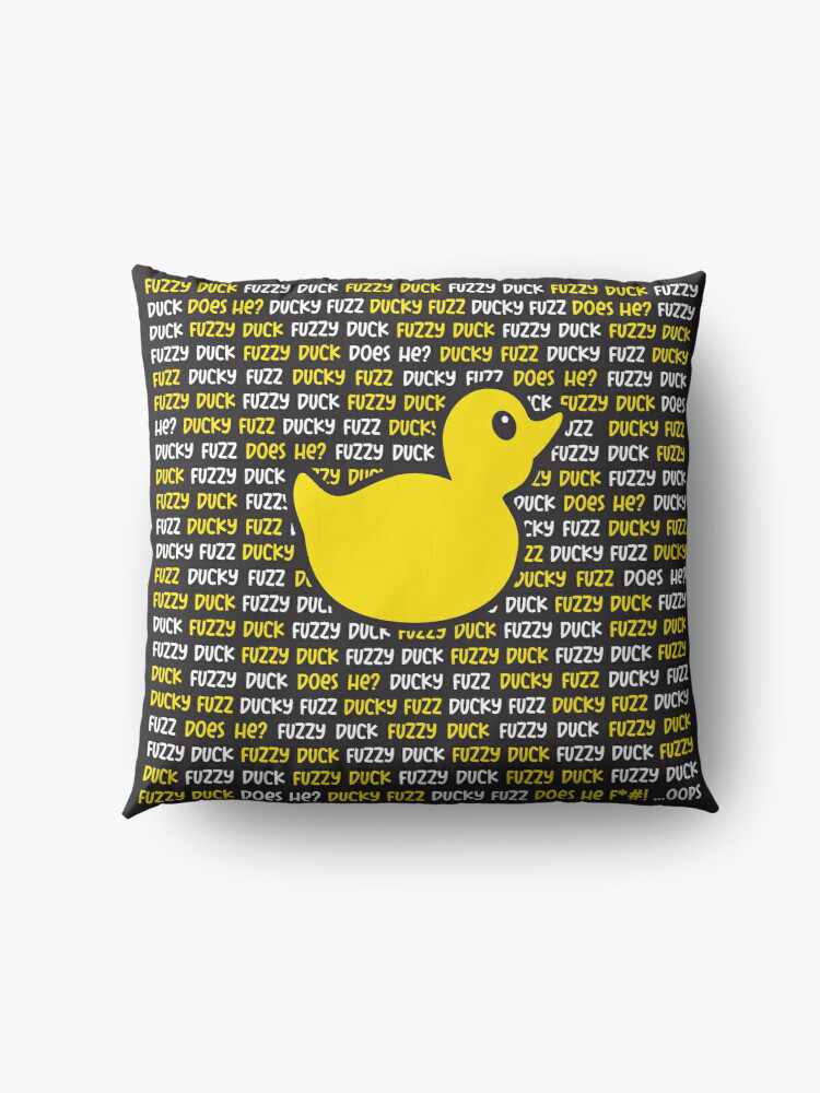 Fuzzy Duck, Ducky Fuzz Throw Pillow